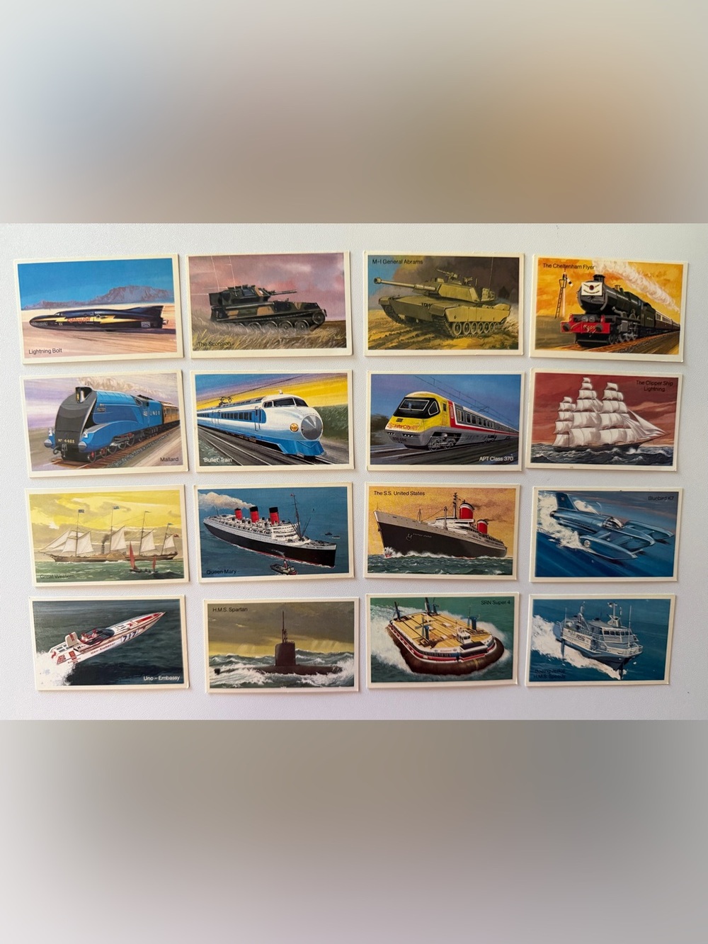Vintage 1970s World of Speed Card Set (36) SR-71 Concorde Saturn V